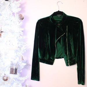 Velvet jacket with gold detailing